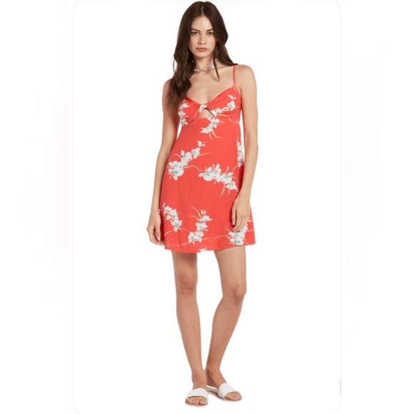 Volcom Dresses & Skirts - Volcom Red Floral Dress